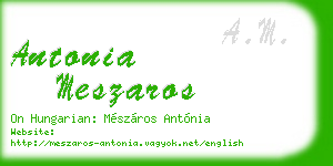 antonia meszaros business card