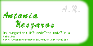 antonia meszaros business card